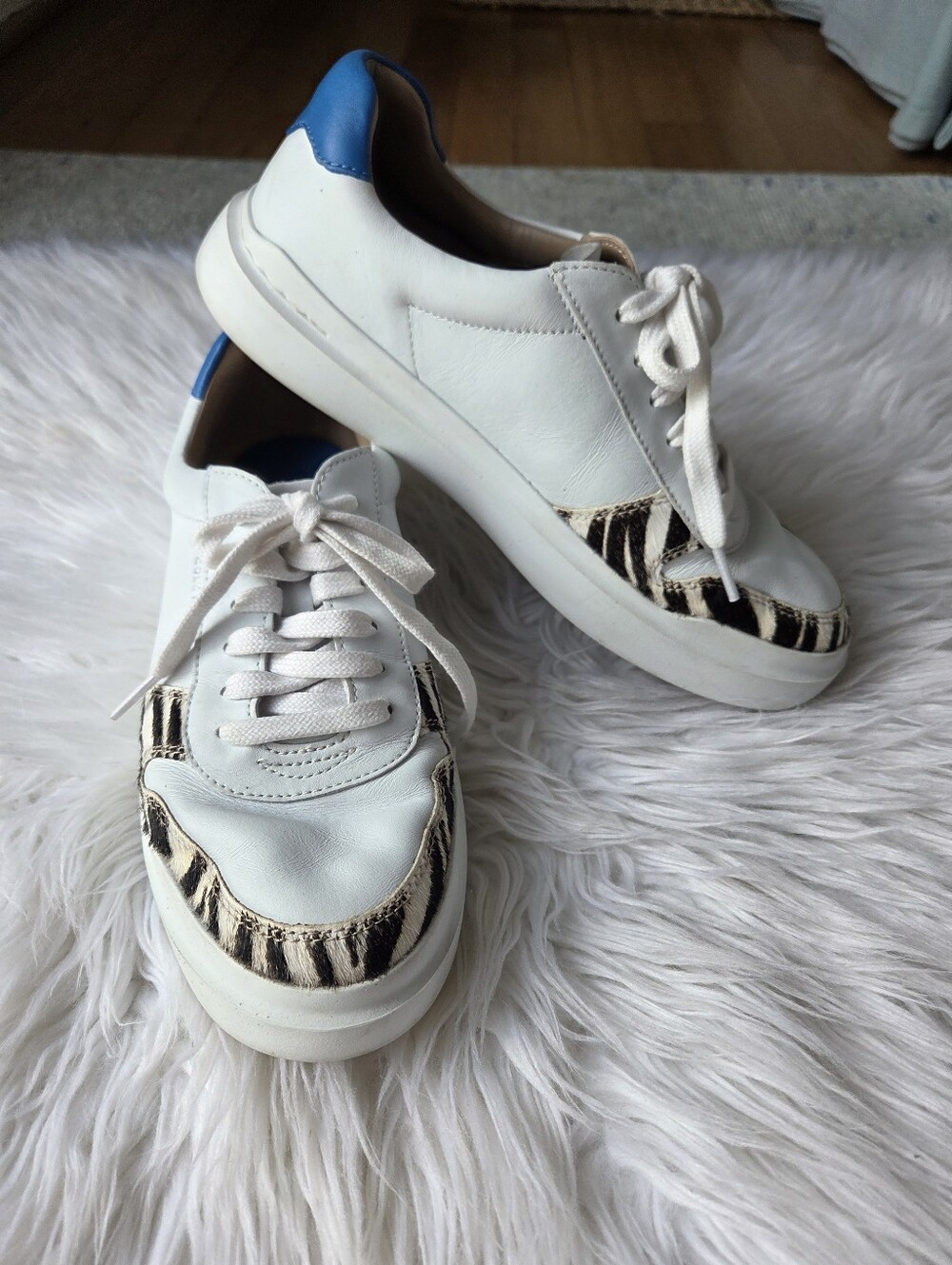 Cole Haan GrandPrø Rally Court Zebra Accent Sneakers | Size 9